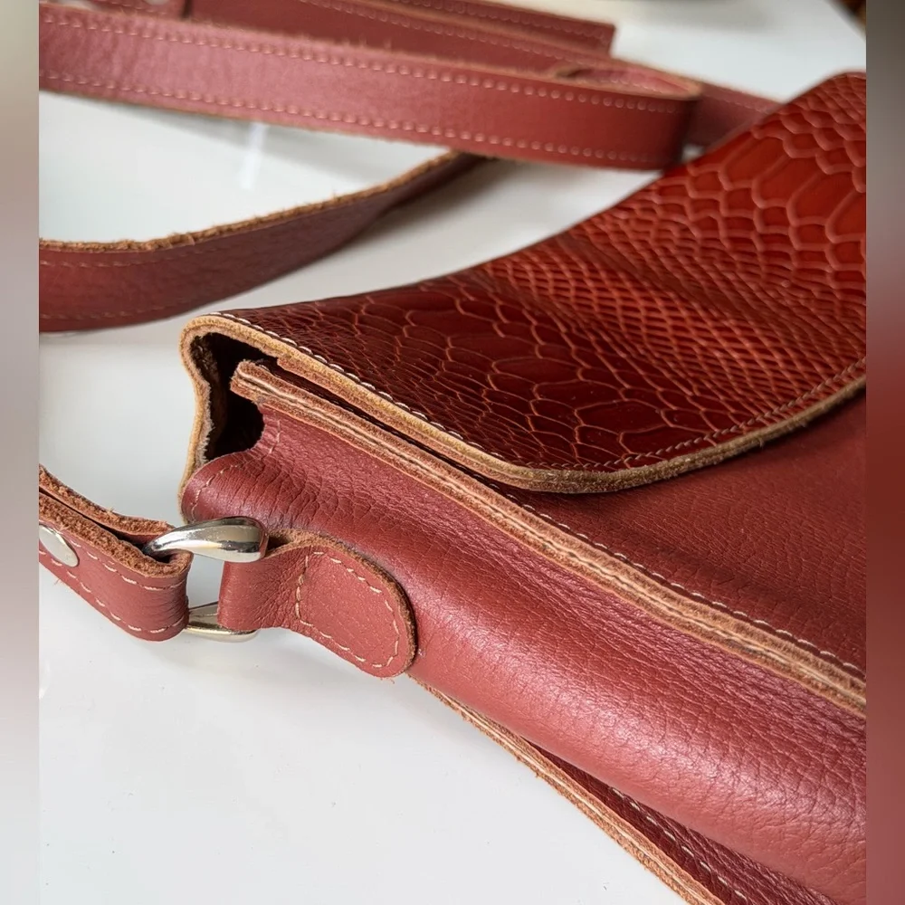 Red Leather Shoulder Bag